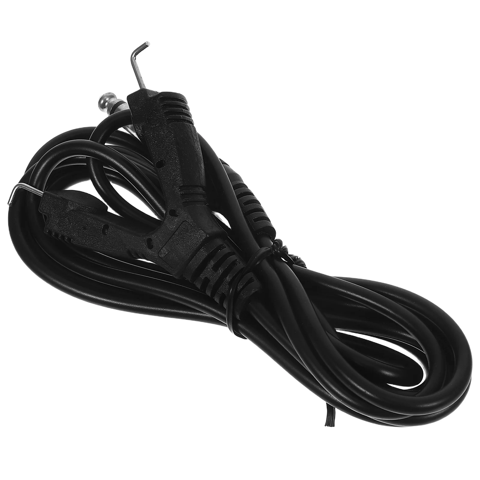 

ARTSEWPLY Flexible Power Wire Clip Cord Extension with USB Slots Silicone Cable Ties Holders White Black