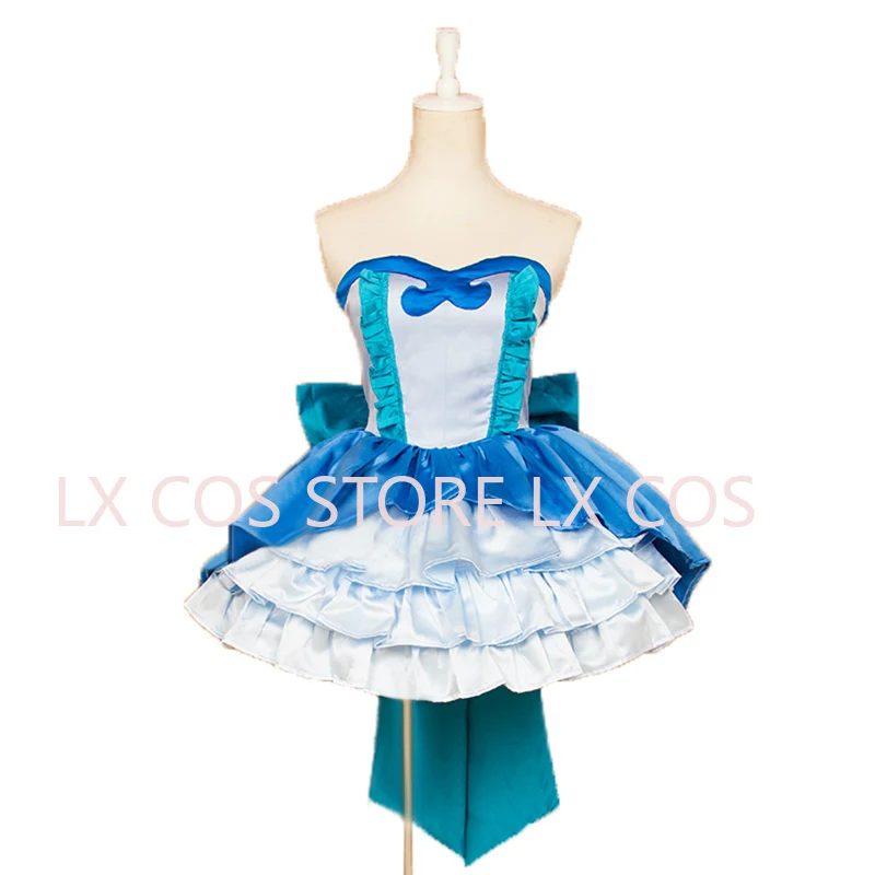 New Anime Pichi Pichi Pitch Mermaid Melody Hanon Hosho Dress Cosplay Costume With Gloves Custom Size Halloween