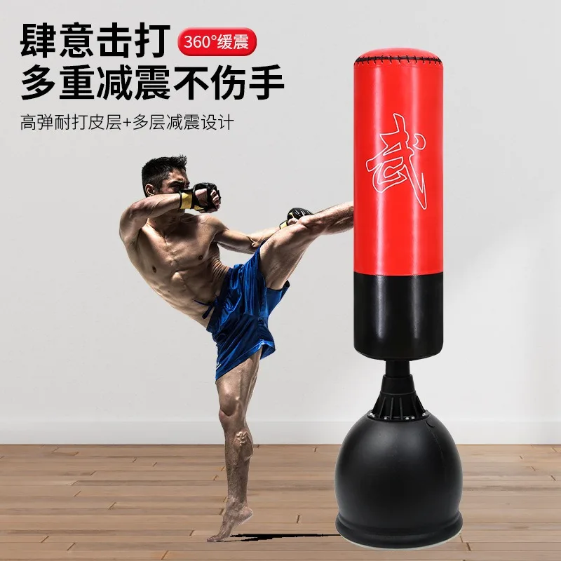 Tumbler Sandbag Youth Dojo Training Sandbag, Fitness Taekwondo Boxing Column Professional Vertical Sandbag