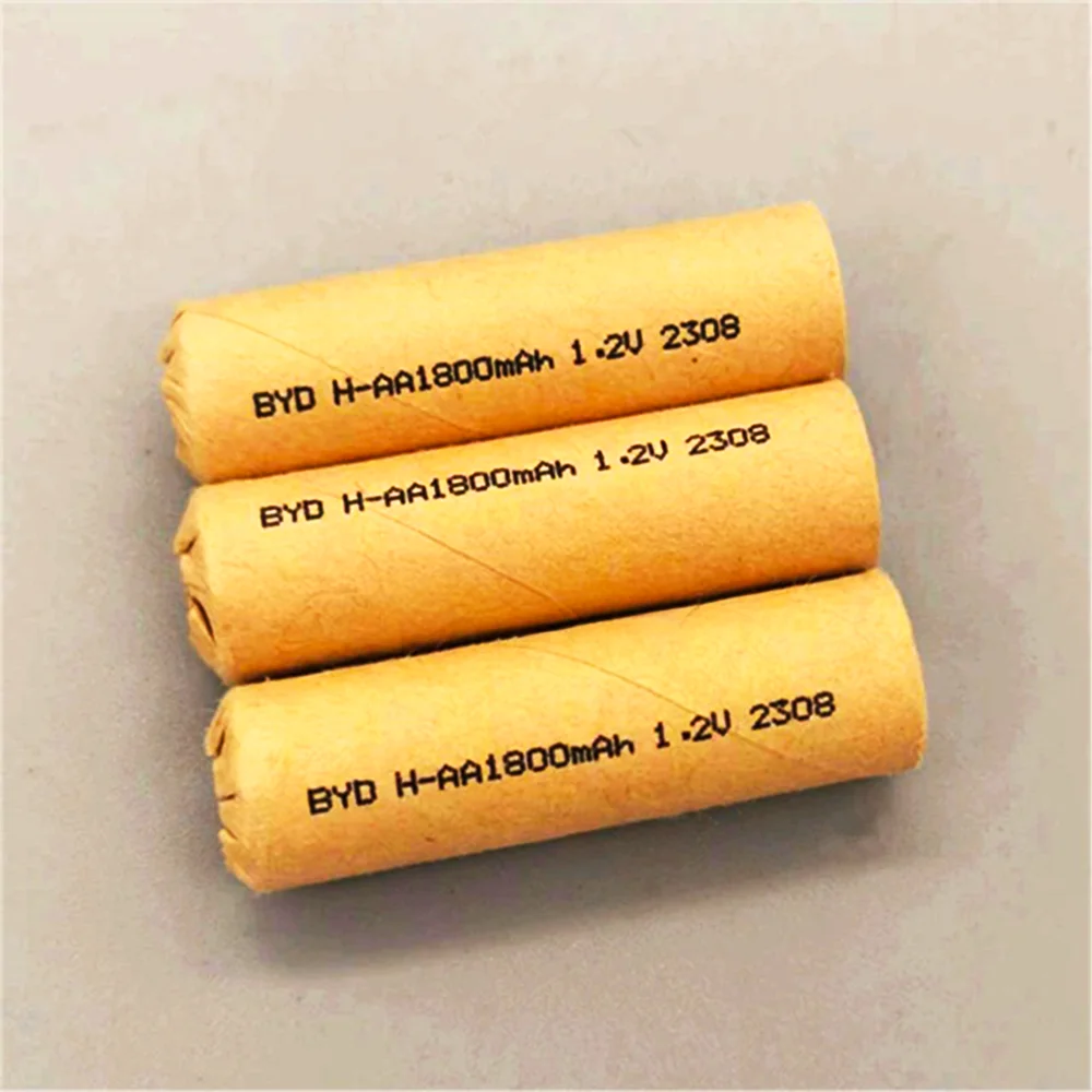 

Ni-MH AA Power Rechargeable Battery BYD H-AA 1.2V 1800mAh - Size 49x14mm for Power Tools & Vacuum Cleaners