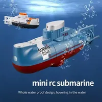 High Speed Mini RC Submarine 0.1m/s Speed Remote Control Boat Waterproof Diving Toy Simulation Model for Kids