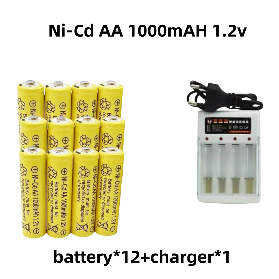 100% Original 1.2V AA1000mAh Rechargeable Alkaline Battery NI-MH 1.5 V Battery for Clocks Mice Computers Toys So On