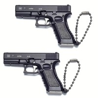 1:3 G17 Semi Alloy Pistol Keychain Gun Model Assemble Disassemble Toy Gun Weapon Party Gift for Adult Kids