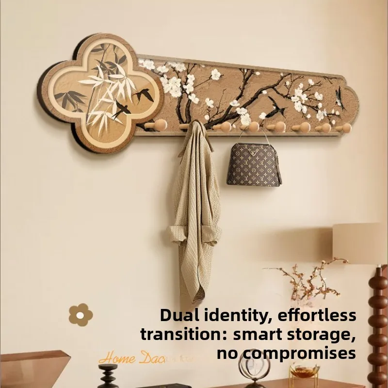 antique aesthetic wall coat rack wall hanging multifunctional decorative clothes hook creative mueble organizador home furniture