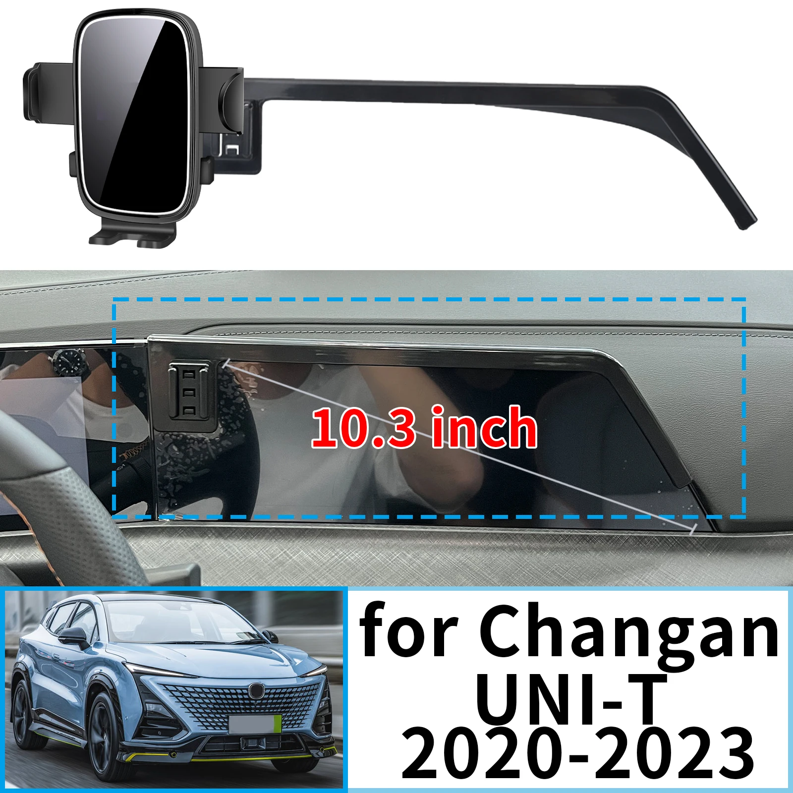 

fit for Changan UNI-T UNIT 2020 2021 2022 2023 Stable Clip-On Phone Holder​​ Mount Screen Base No Vibration​ accessoires