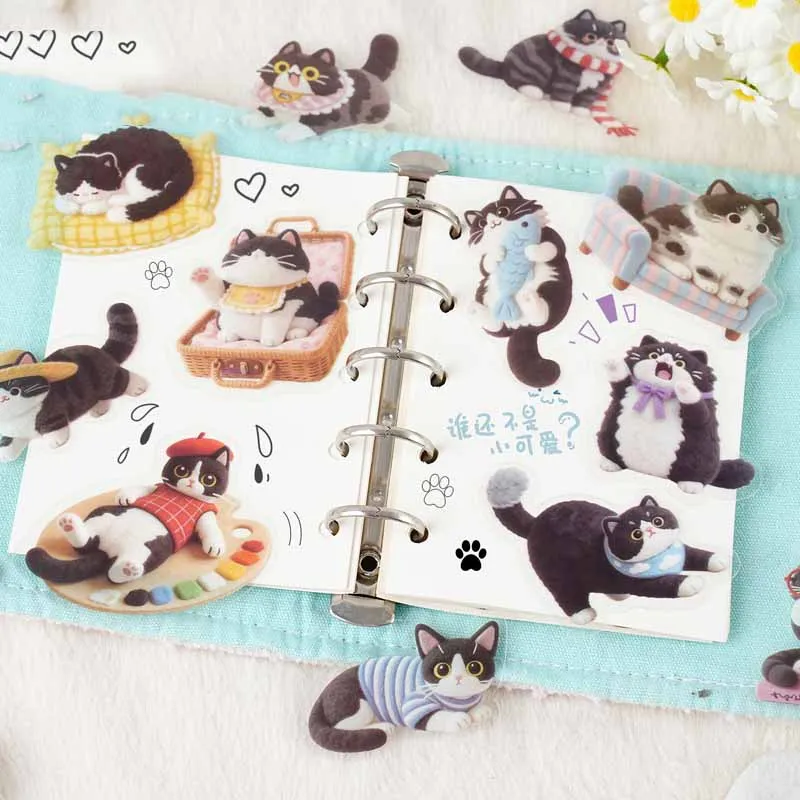 24pack/lot Kawaii Cat Dog Stickers Cute Scrapbooking DIY Diary Decorative Stationery Sticker Album Stick Label