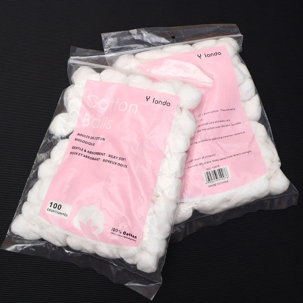 400 Pcs Makeup Remover Absorbent Cotton Balls for Tattoos Unscented Non Medical