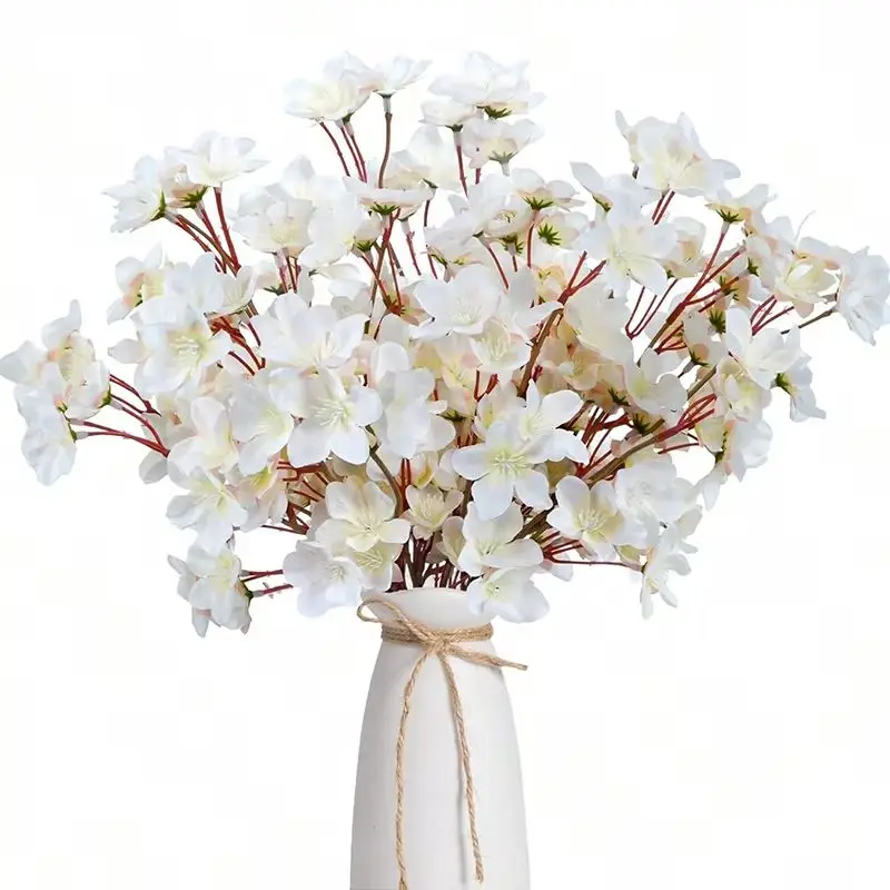 10 Stück Künstliche Blumen aus Seide, Pfirsichblüten-Arrangement für Zuhause, Hochzeitstisch, Garten, Festival, DIY-Deko-Zubehör – Detail 2