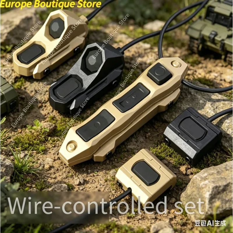 

Dual/Triple Control Remote Pressure Switch for PEQ-15 OGL, 2.5mm SF Plug for M300 M600 Flashlight, 20mm Rail Toy Accessory