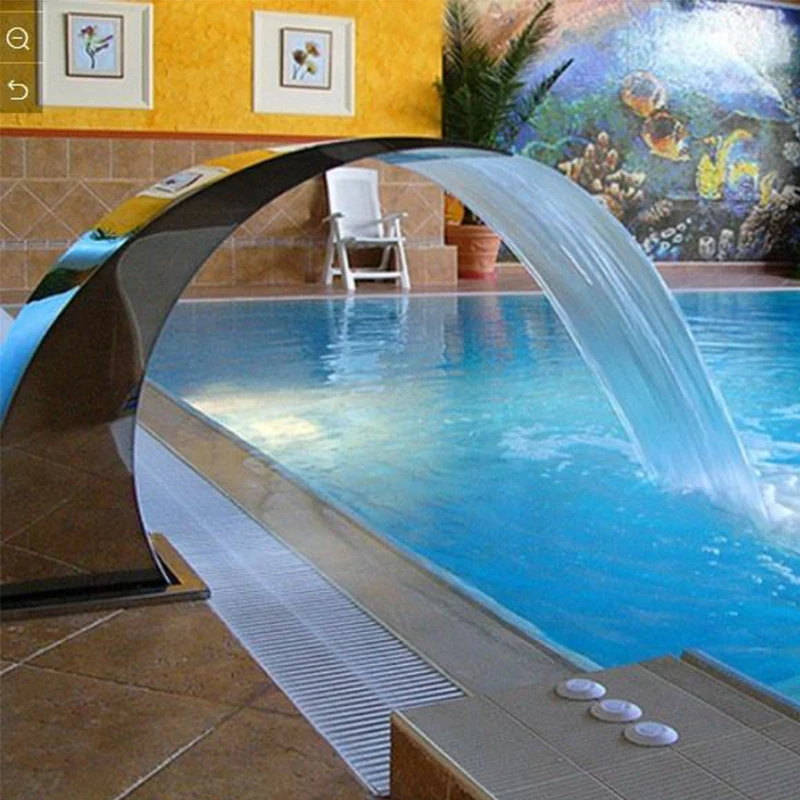 304 316 Sauna Pool Spa Factory Pool Waterfall Swimming Pool Water Curtain Fountain Nozzle Waterfall Manufacture OEM ODM