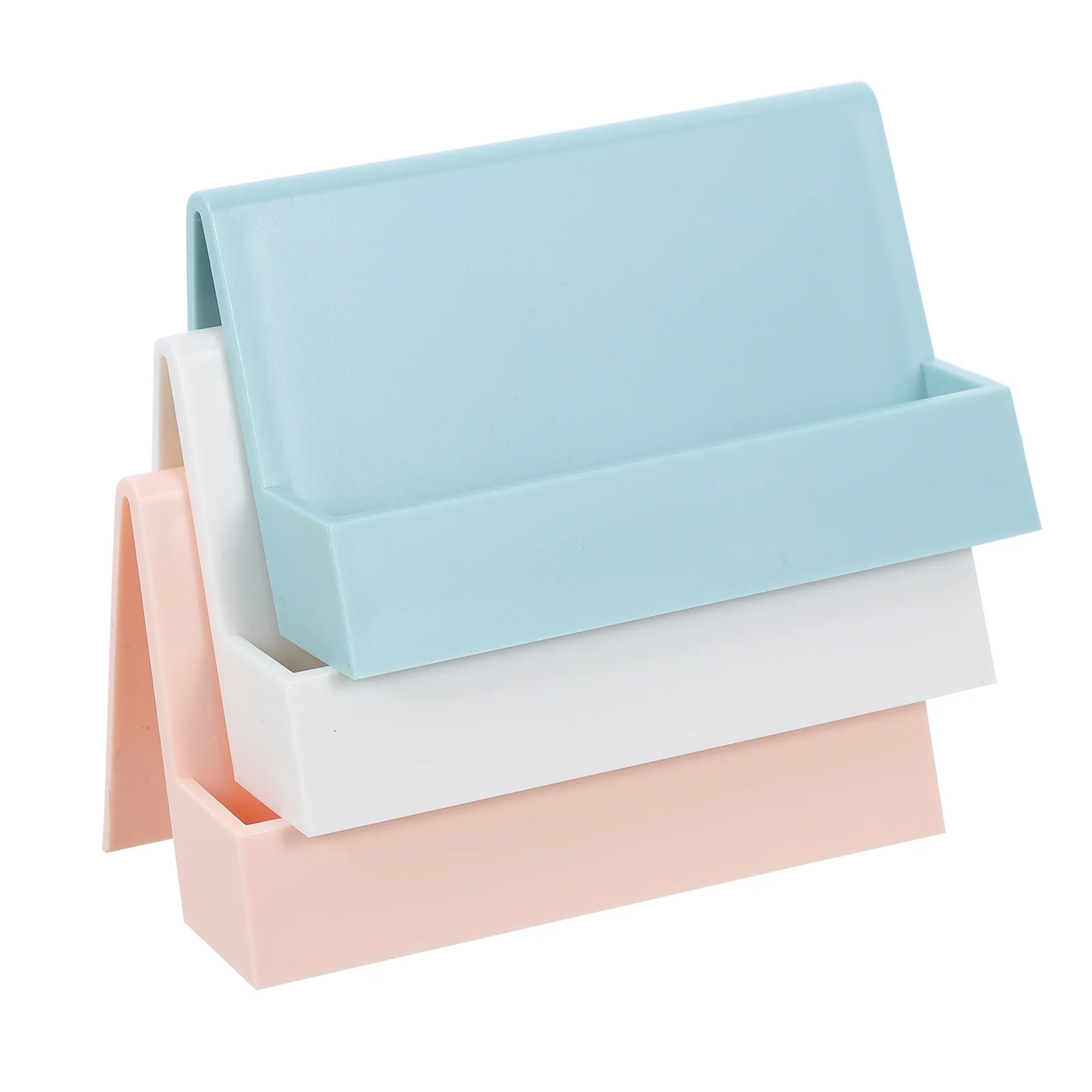 

3Pcs Business Card Stand Modern Elegant Design Desk Organizer Versatile Use Professional Image Enhancer Card Holder