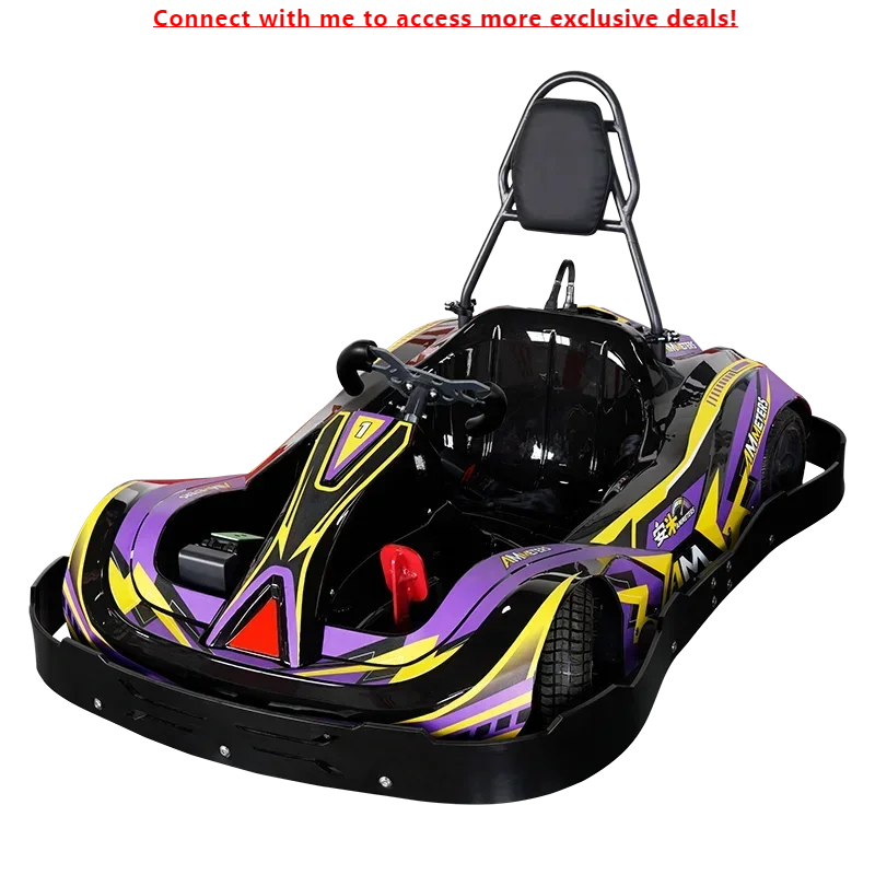 Elegante Go Kart da corsa Go Kart a sedile singolo Go Kart elettrico per bambini 24V per centro commerciale