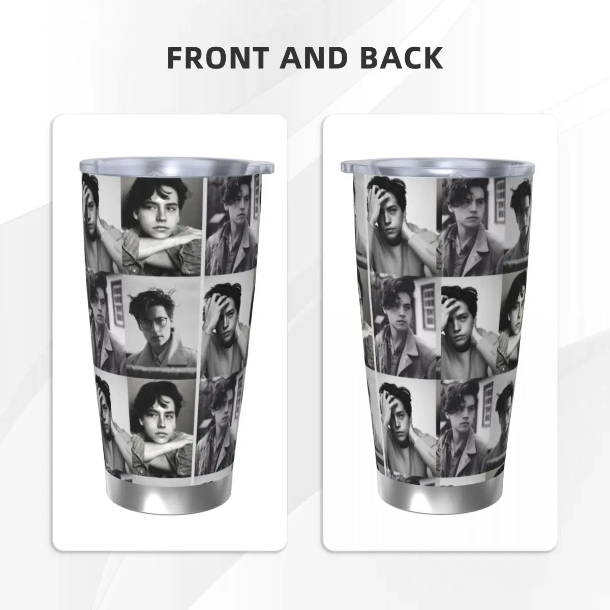 Cole Sprouse Riverdale Archie Jughead Jones Insulated Tumbler with Straws Vacuum Coffee Mug Double Wall Hot Cold Drinks Cup 20oz