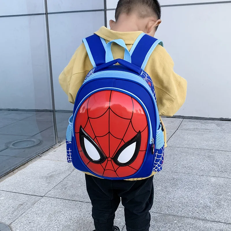 Marvel Boy Kindergarten Backpack Age 3-8 Years Spider Man Sudent Shoulder School Bag Large Capacity Light Kids Gifts Mochilas