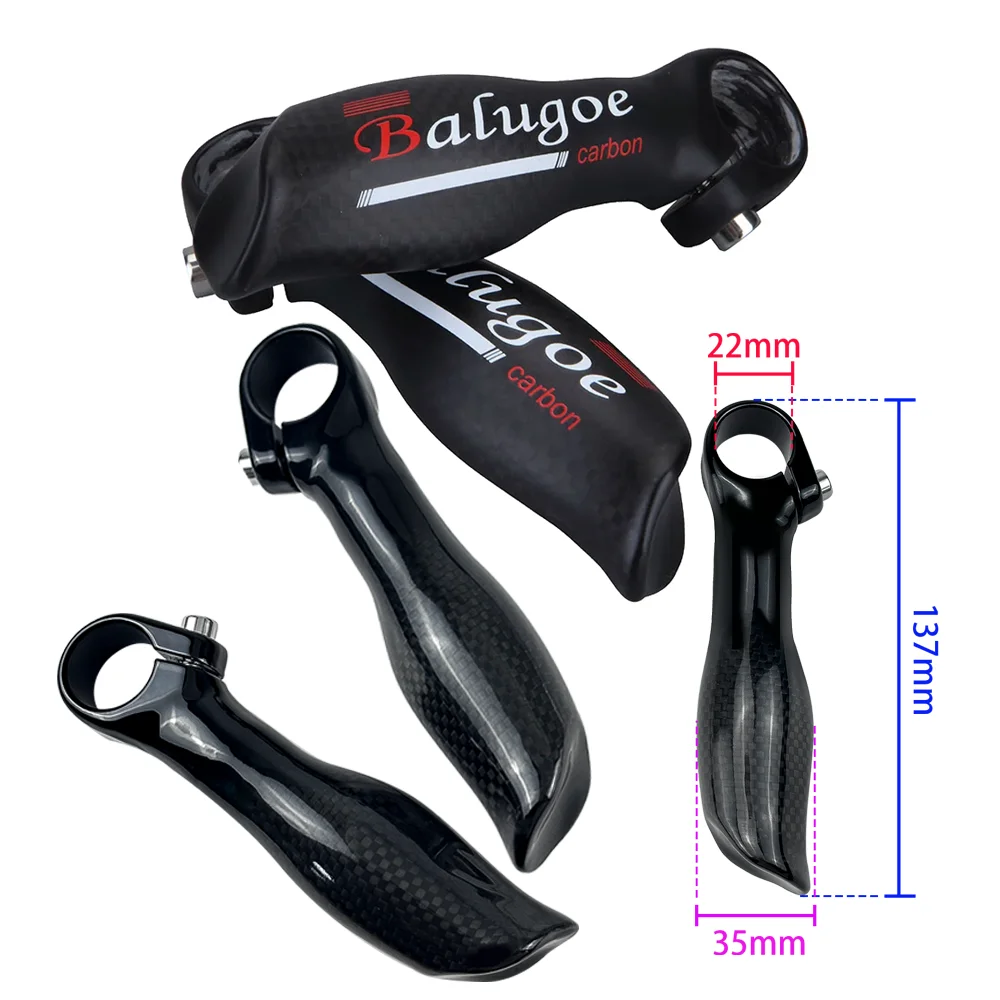 

Bull Horn Secondary Handle Mountain Bike Armrest All Carbon Fiber Meatballs Small Deputy Aluminum Alloy Lock Bright Light Matte