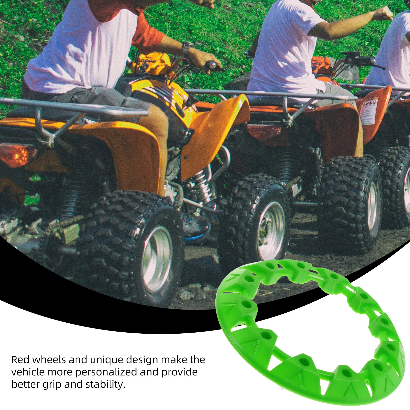 8 Inch Atv Wheel Rim Cover Hubcap Trim Cap for Off Road Beach Cart Four Wheeler Tire Protection Stylish Decorative Wheel Hub