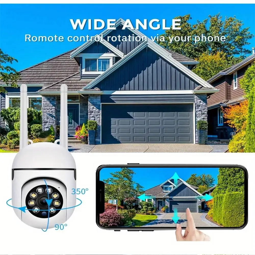 Drahtlose IP-Sicherheitskamera für den Außenbereich, 4K, 8 MP, HD, Dual-Objektiv, externe WLAN-PTZ-Kamera, automatische Verfolgung, Straßenüberwachungskamera 360pro