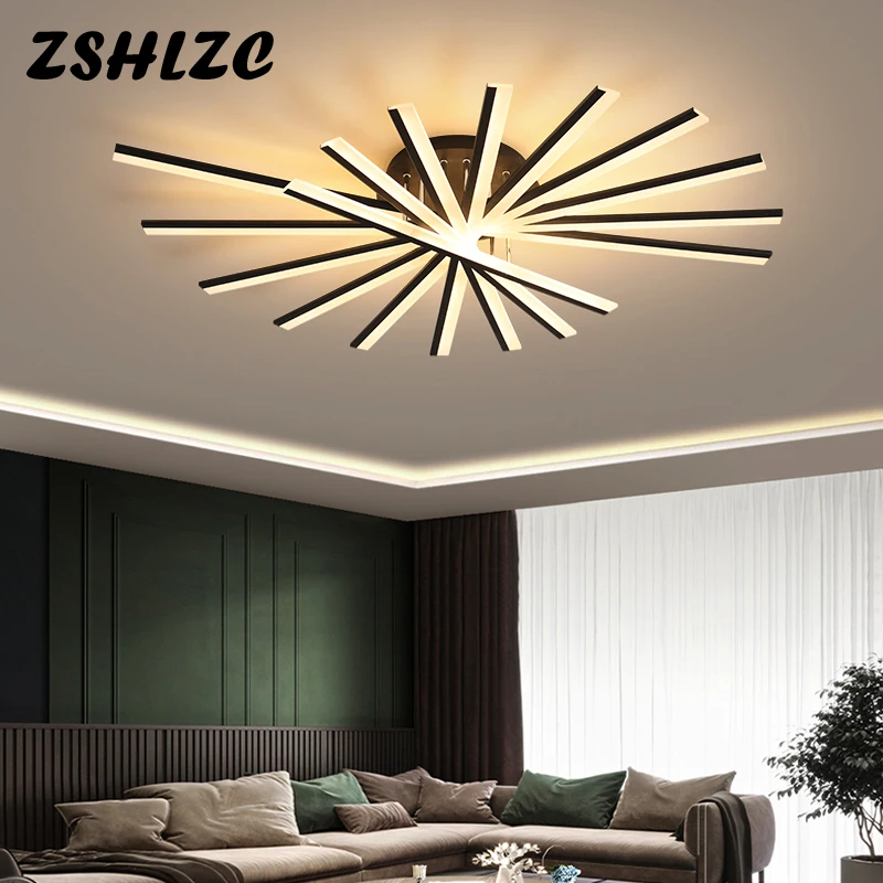 

Black&White Modern Led Chandelier Home Lamp Decoration Ceiling Chandelier Lighting for Living room Dining room Kitchen Bedroom