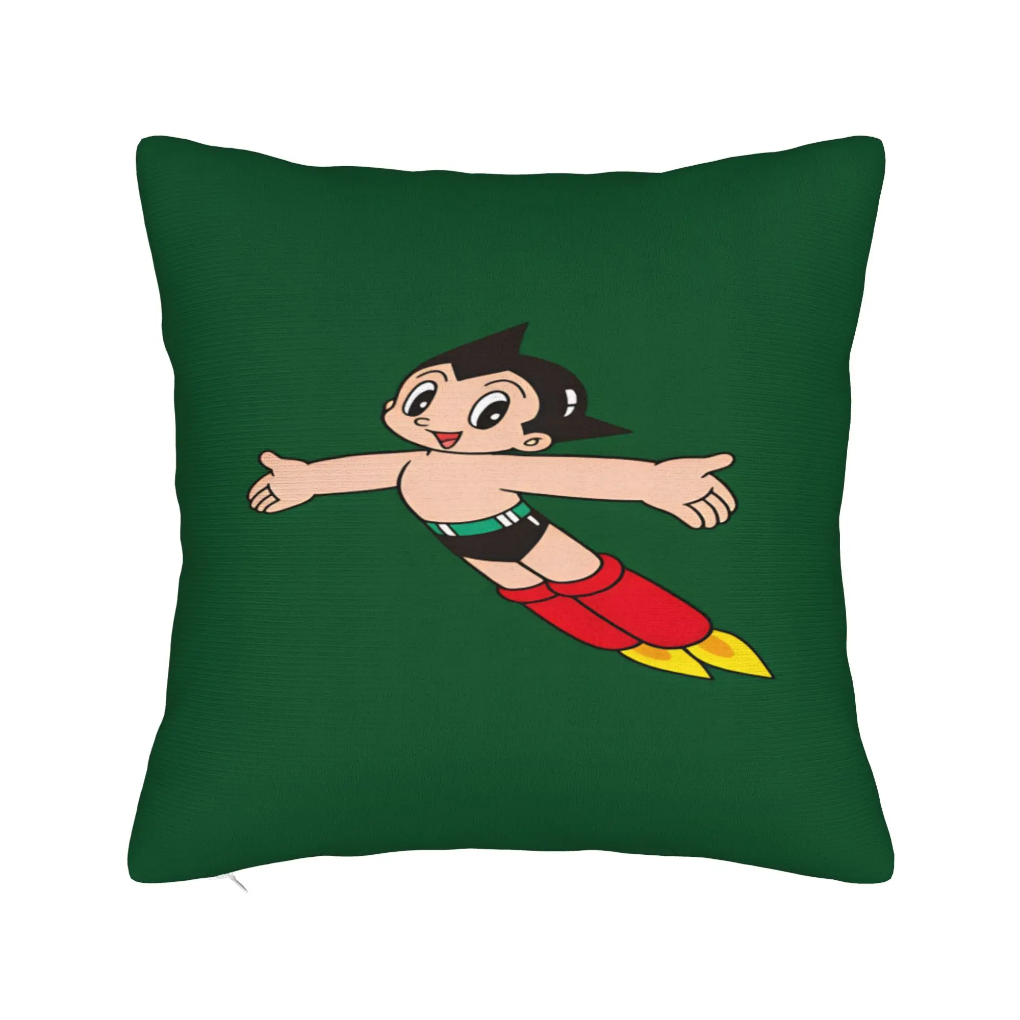 Astro Cartoon Boy Pillow Case  Graphic Pillow Cover For Sofa Car Home Decor Kawaii Cushion Cover