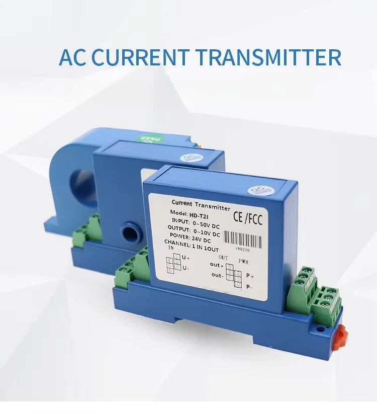 AC Current Sensor QNDB7 4-20mA Output CT Transformer, Industrial Current Sensor for Power Monitoring