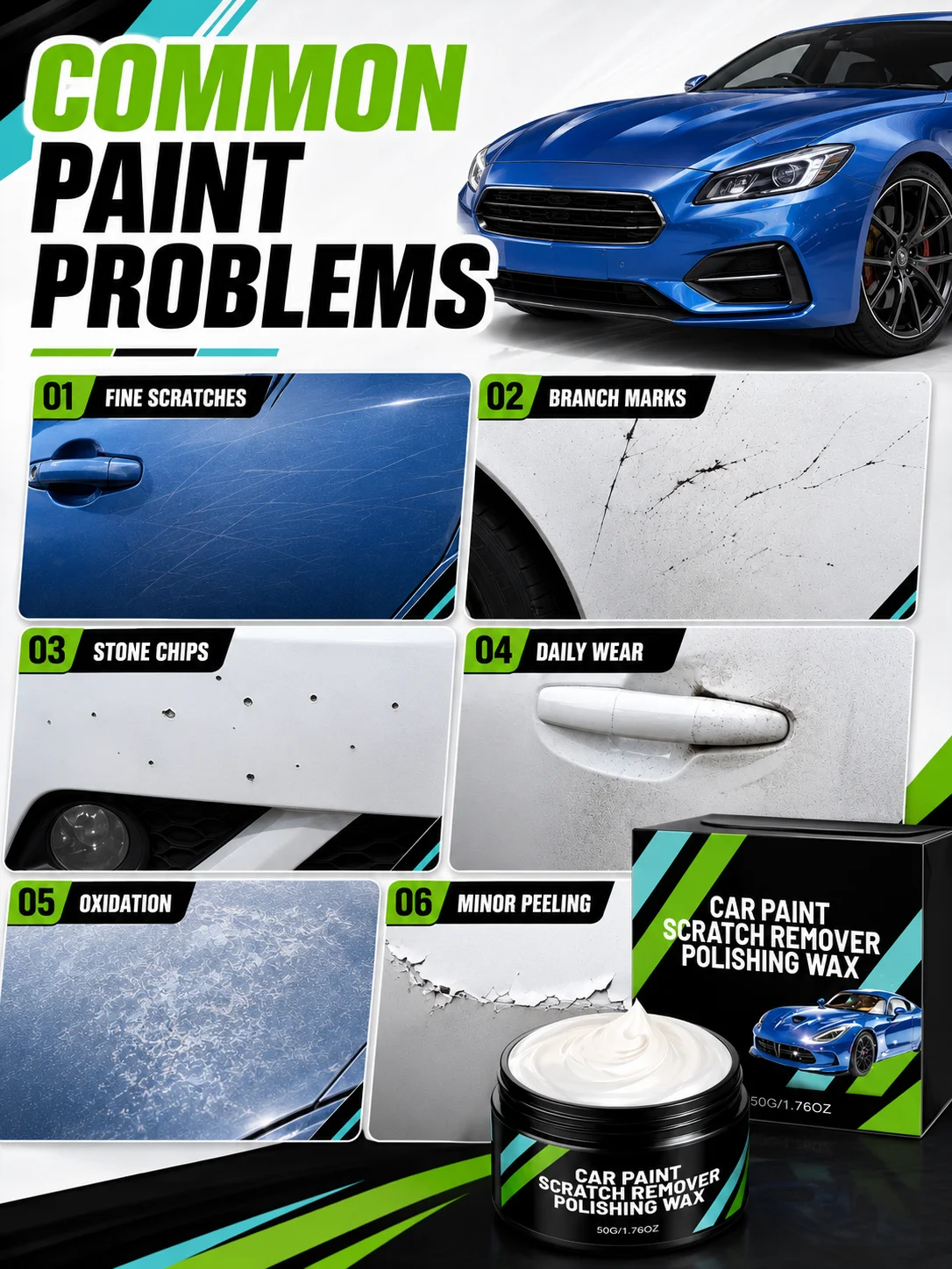 Car Paint Surface Renewal Paste Polish Off Surface Traces Bring Back Original Paint Brightness