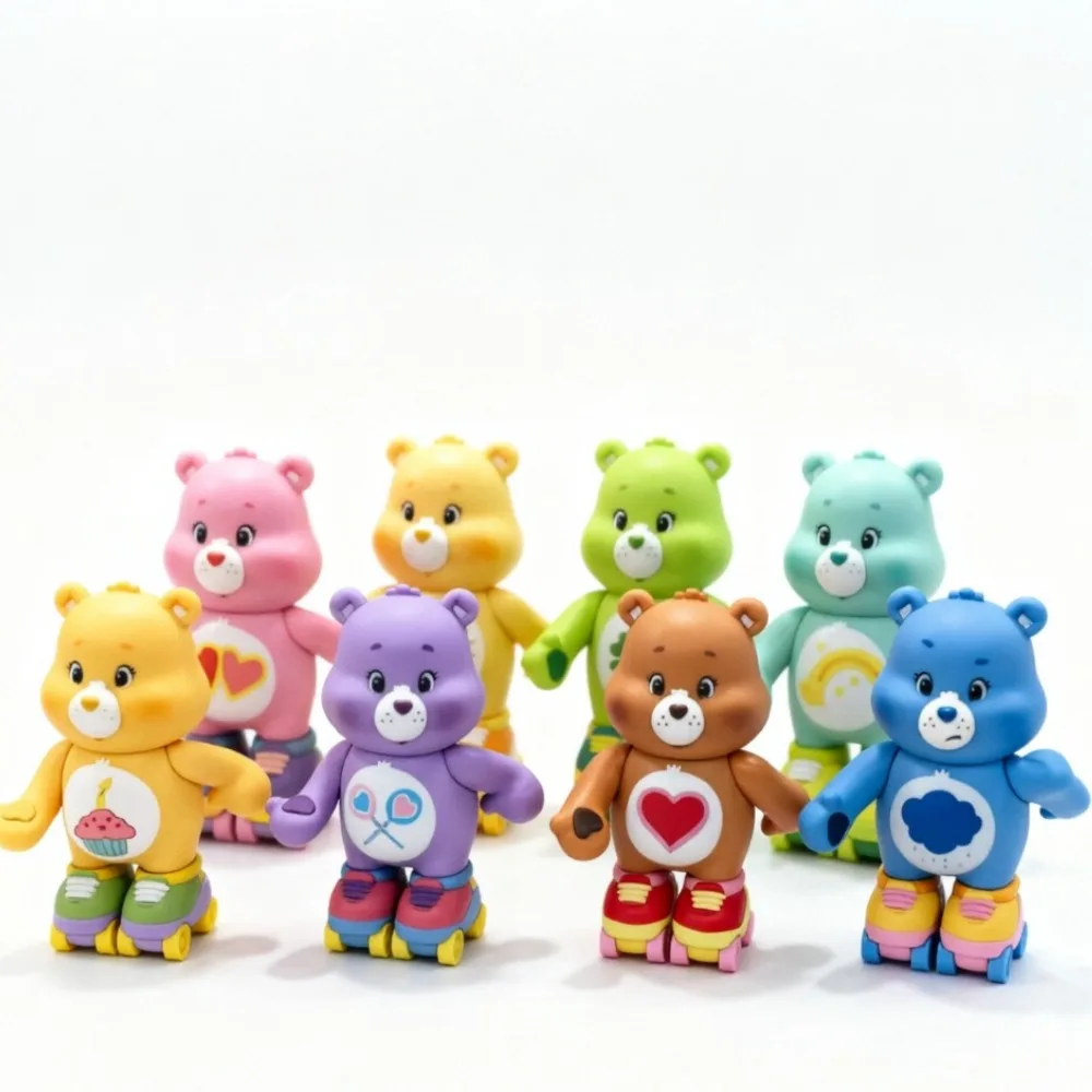 Care Bears Roller Skating Series Blind Box Kawaii Figures Collectible Vinyl Figurine Toys for Desk Car Dashboard Decor Gifts
