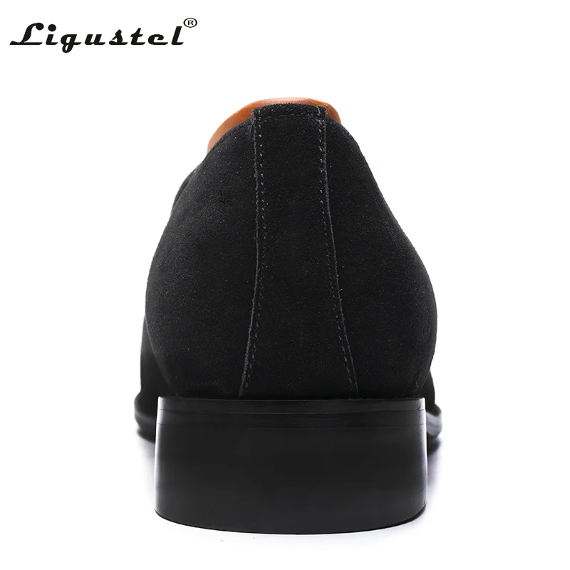 Ligustel Shoe Men Original Designer Luxury Casual Shoes Slip on Fashion Wedding Party Prom Black Loafers for Men Shoes Plus Size