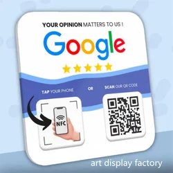 Custom Google Review Sign NFC Stand Display And QR Code Table Display