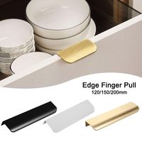 Replacement Kitchen Edge Finger Pull Concealed Aluminum Bar Pulls Hardware Cabinets Pull Handle