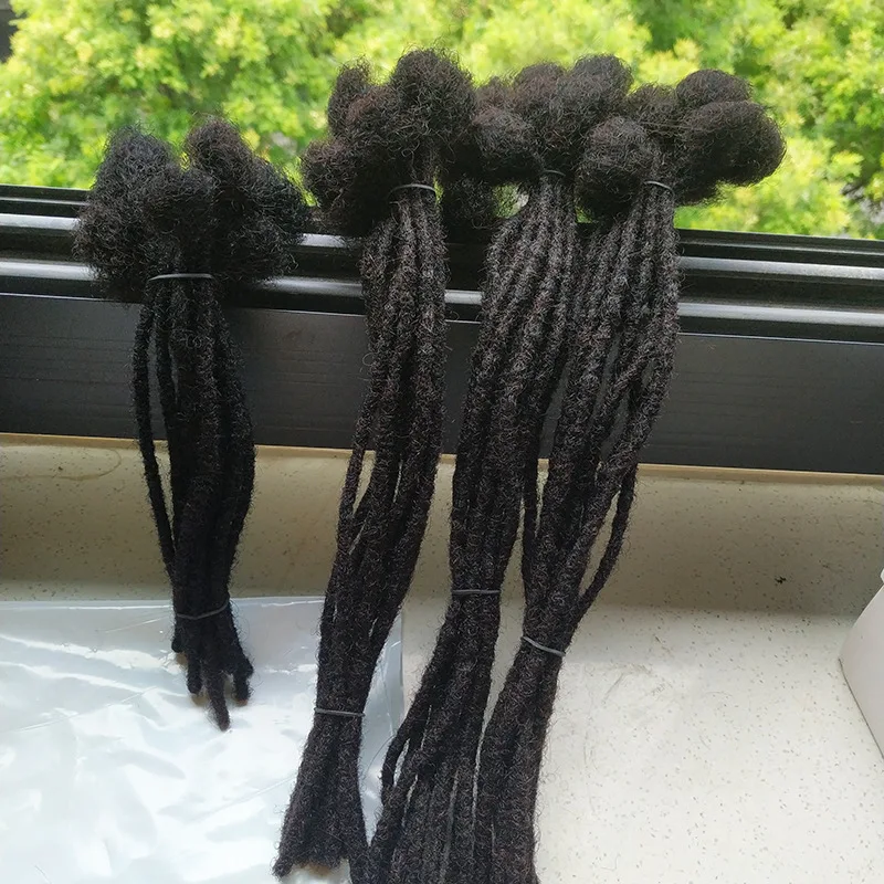 0.4/0.6/0.8 cm 100% Human Hair Dreadlock Extensions Loc Extensions Human Hair Permanent Loc Extensions Human Hair Natural Black