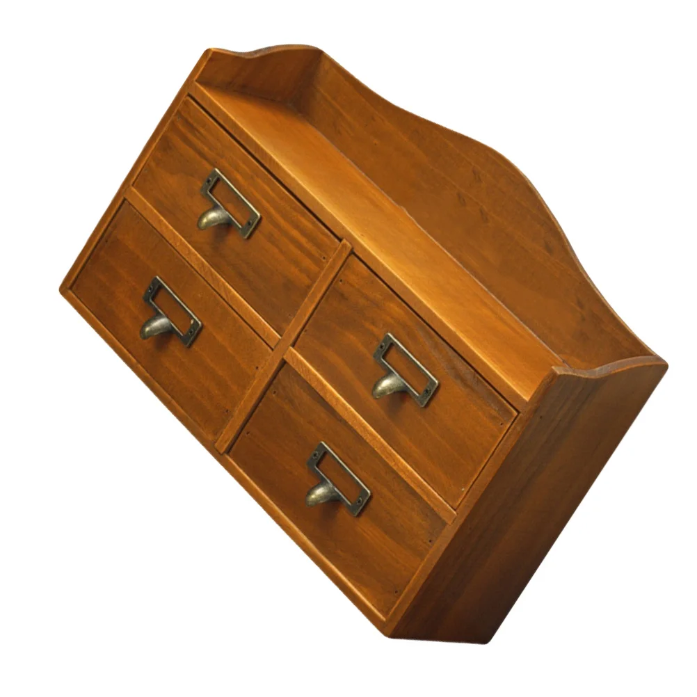 

1 шт. деревянный ящик для хранения, органайзер для макияжа, дизайн ящика, компактный декор для туалетного столика, долговечный прочный держатель