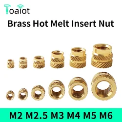 Brass Threaded Insert Nut Kit M2 M2.5 M3 M4 M5 M6 Hot Melt Heat Knurled Embed Injection Copper Insert Nut 3D Print Plastic Nuts