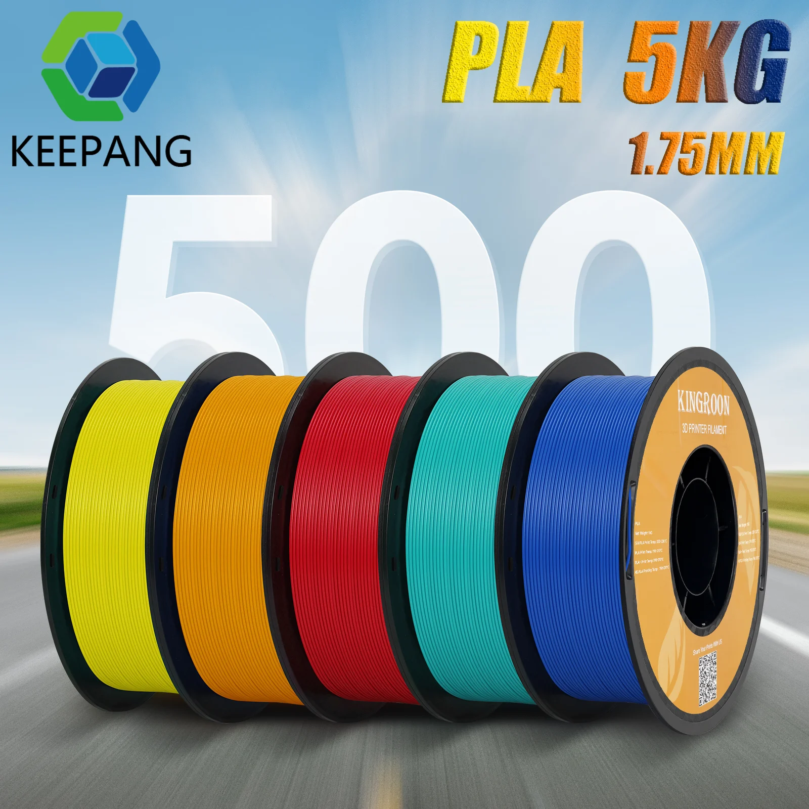 5KG Filament 1.75mm PLA Vacuum Package No Bubble black White A Variety of Colors Fast Ship 3d printer Accessories