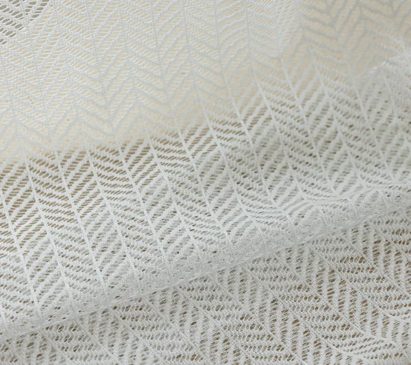 Light Luxury French Herringbone Gauze Atmosphere Solid Color Gauze Curtains Living Room Bedroom Curtains