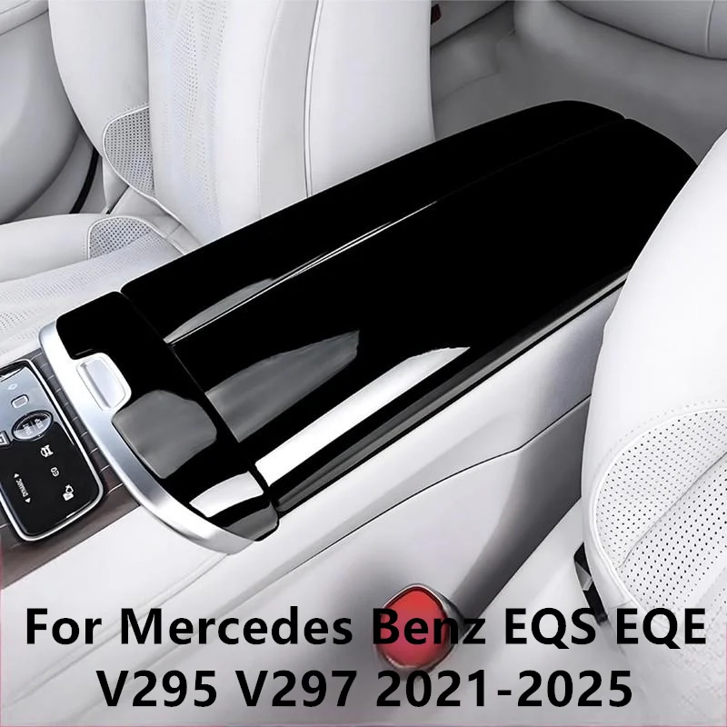 

Для Mercedes Benz EQS EQE Class V295 V297 2021-2025 Автомобильный подлокотник, панель, подлокотник, декоративная крышка, АБС-пластик, углеродное волокно