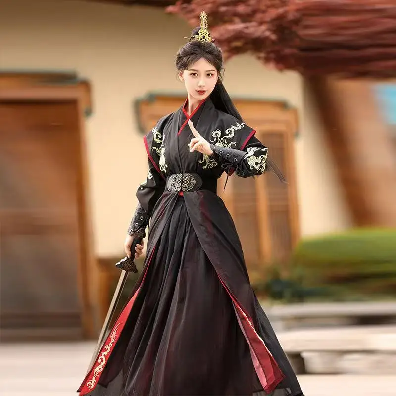 Ancient Tiger Token Hanfu Dress Men Women Traditional Chinese Song Dynasty Martial Costume Vintage Cool Swordsman Cosplay Suit