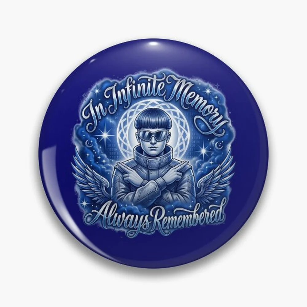 Oliver Tree Inspired Cyber Angel Wings Memorial. Pin Holographic Star Heart Pin Brooches Laminated Button Fashion Accessory