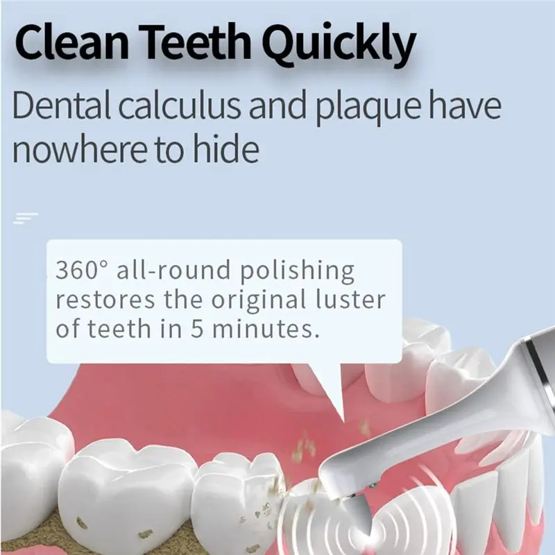 A98E-Teeth Polishing Kit-Rechargeable Tooth Polisher Featuring 6 Brush Heads For Cleaning And Whitening Black