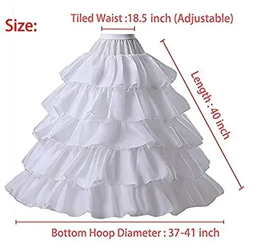 Mermaid White Wedding Accessories Petticoat Underskirt Slips Evening Prom for Wedding Dress