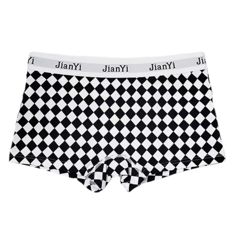 Cotton Women Panties Sexy Underwears Breathable Briefs Women's Intimates Femme Shorts Pants Female Students Plaid Underpants