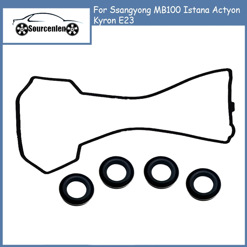 Brand New Cylinder Head Cover Gasket Spark Plug Hole Sealing For Ssangyong MB100 Istana Actyon  Kyron E23 1610163321 1610163121