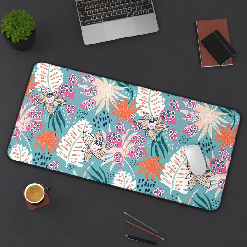 Turquoise Tropical Mouse Pad, Tropical Office Decorative Pad, Non-Slip Waterproof Gaming Mouse Pad, Perfect Gift for Friends