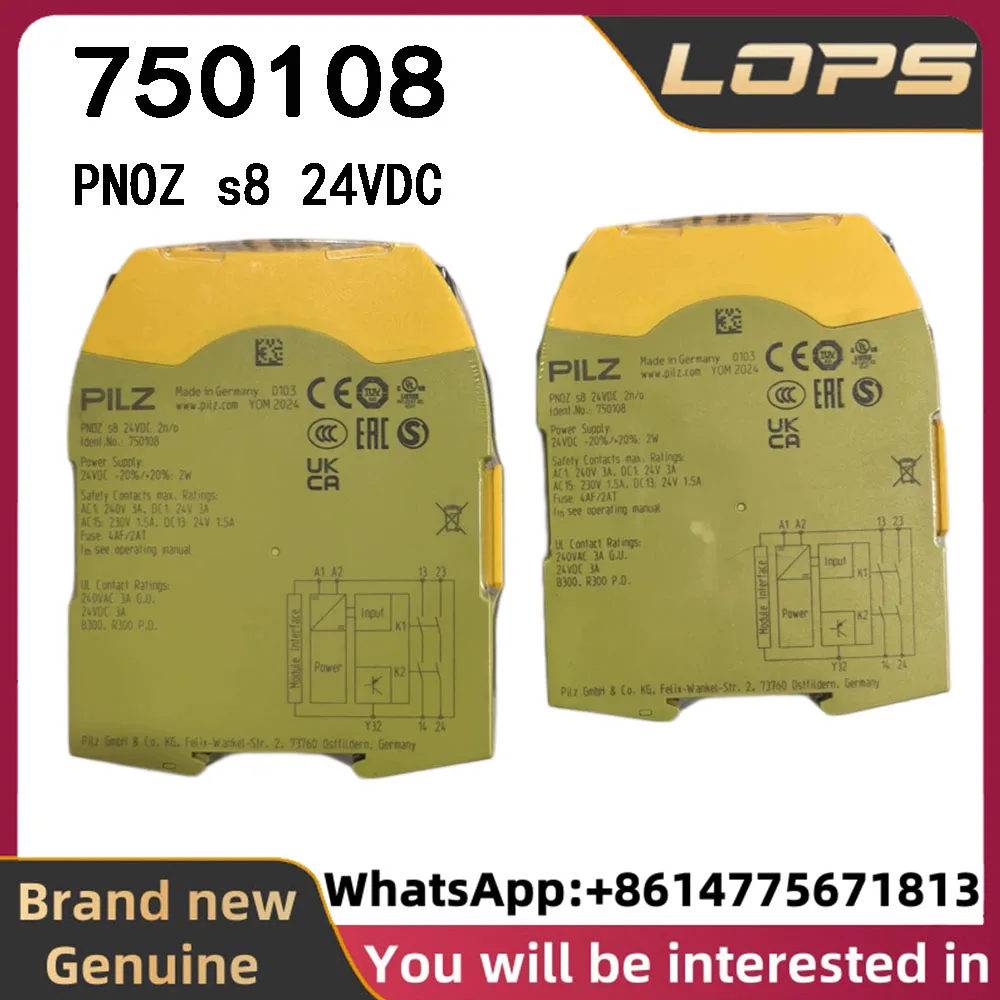 PNOZ s8 24VDC Pilz 750108 safety relay, brand new original genuine, large quantity in stock, welcome to inquire