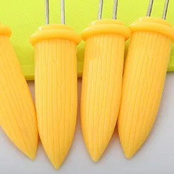 Stainless Steel Corn Holders Design Corn Cob Holders BBQ Forks Skewers Corn on The Cob Cooking Parties Camping Interlocking tool