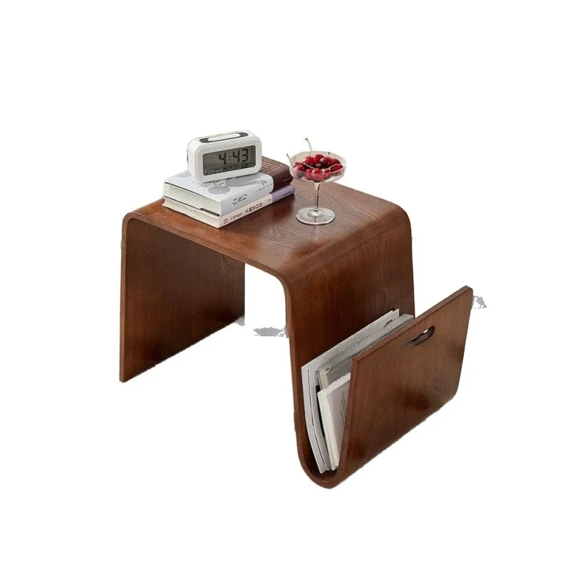 

Nordic creative solid wood N-type coffee table, designer simple living room sofa side table, bedside balcony coffee table