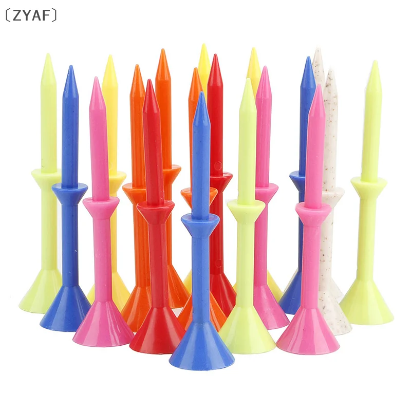 

tipoZYAF Otra10Pcs Пластиковая футболка для ногтей 83 мм для гольфа, чашка для вина с поддержкой гольфа, уменьшающая трение, боковая вращающаяся футболка для практики игры в гольф