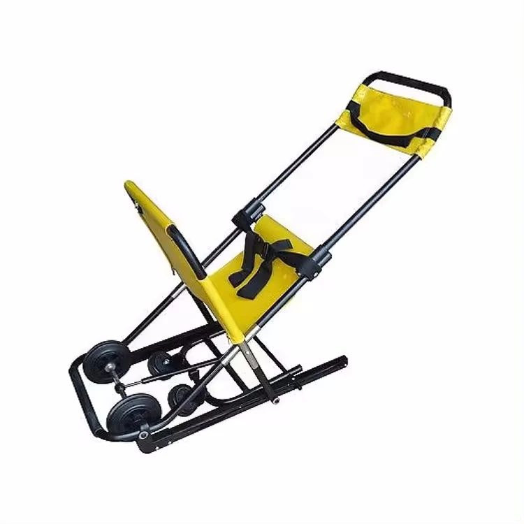 Portable Metal Folding Stair Lift Chair Manual Power Supply Emergency Evacuation Device Stretcher