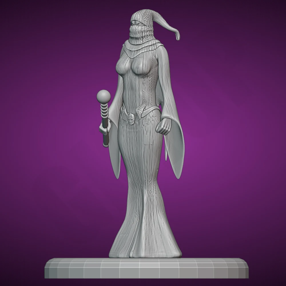 

1/24 3d Printing Model Kit Beauty Wizard Magician Sorcerer Anime Figure Model Kit DIY Miniature Reduction Statue Unpainted Toys