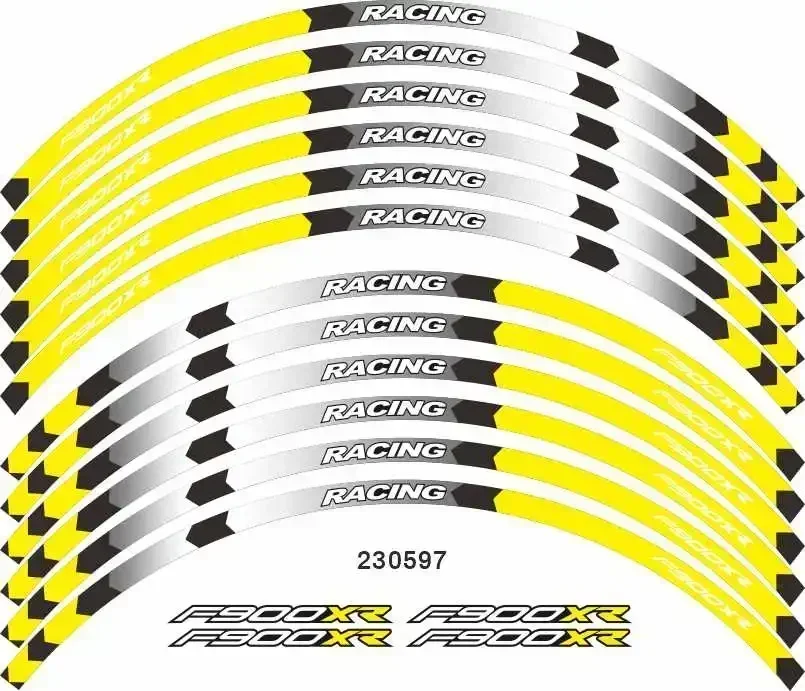 For BMW F900XR Motorcycle Motor Parts Contour Wheel Decoration Decal Sticker - A