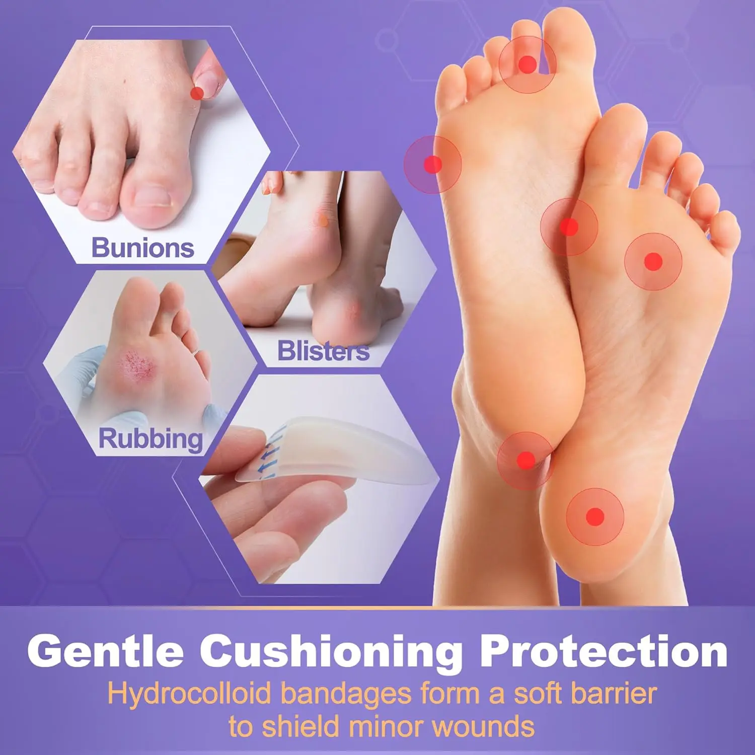 Hydrocolloid Anti-wear Heel Sticker Soft Gel Invisible Sticker Waterproof Adhesive Dressing Portable Anti-wear Foot Care Tools